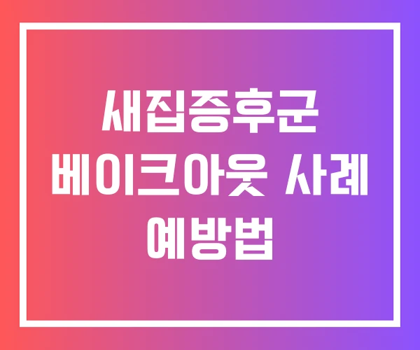 새집증후군 베이크아웃 사례 예방법 새집증후군 베이크아웃 사례 예방법