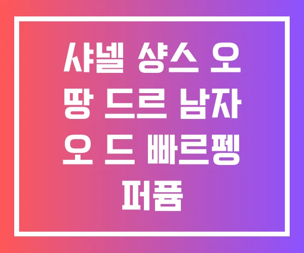 샤넬 샹스 오 땅 드르 남자 오 드 빠르펭 퍼퓸 샤넬 샹스 오 땅 드르 남자 오 드 빠르펭 퍼퓸
