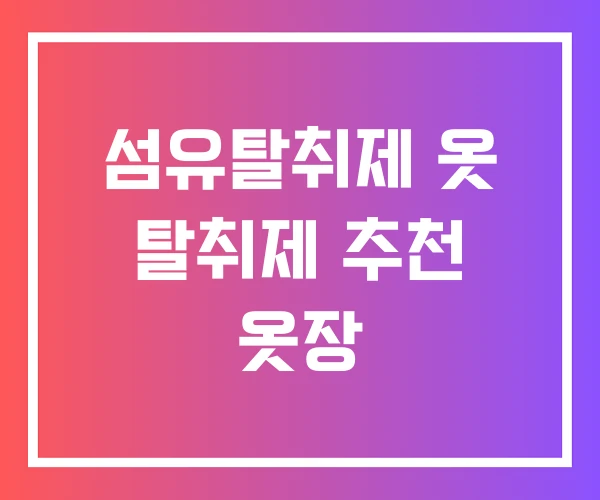 섬유탈취제 옷 탈취제 추천 옷장