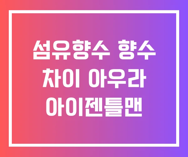 섬유향수 향수 차이 아우라 아이젠틀맨 섬유향수 향수 차이 아우라 아이젠틀맨