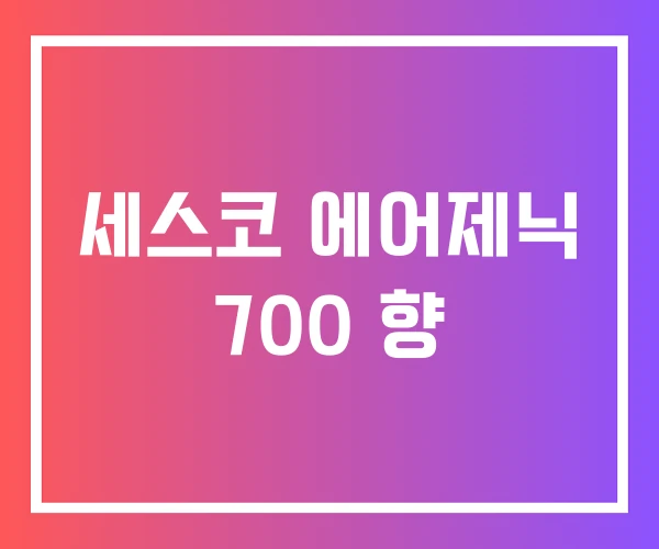 세스코 에어제닉 700 향
