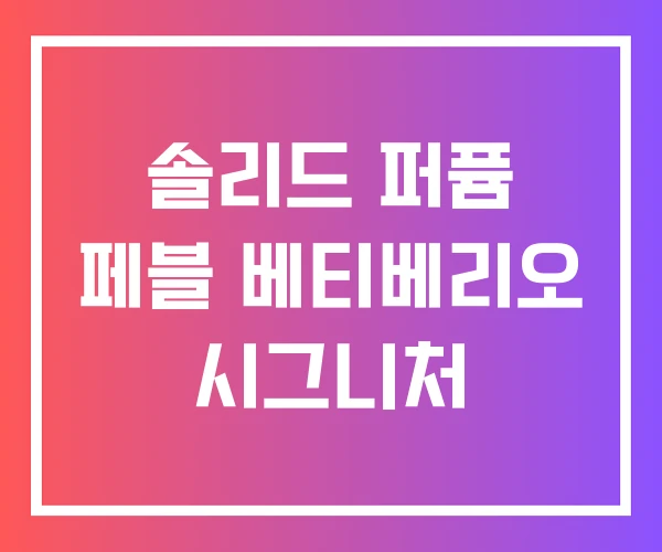 솔리드 퍼퓸 페블 베티베리오 시그니처