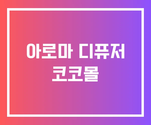 아로마 디퓨저 코코몰