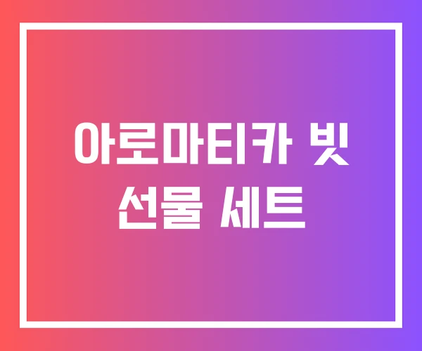 아로마티카 빗 선물 세트