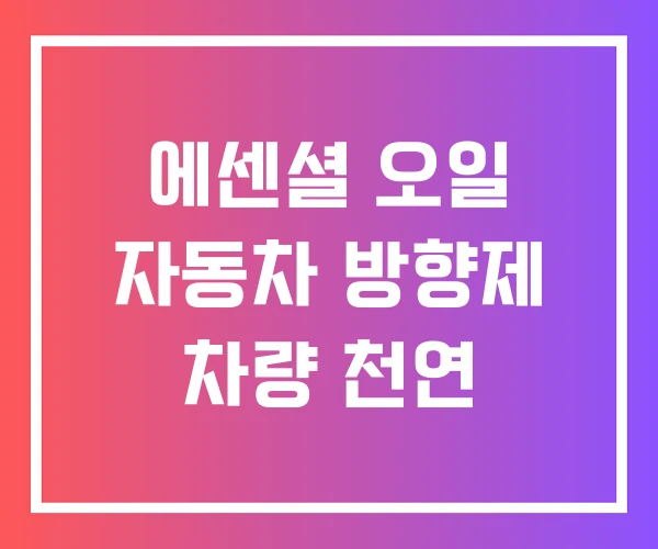 에센셜 오일 자동차 방향제 차량 천연 에센셜 오일 자동차 방향제 차량 천연
