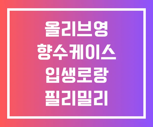 올리브영 향수케이스 입생로랑 필리밀리