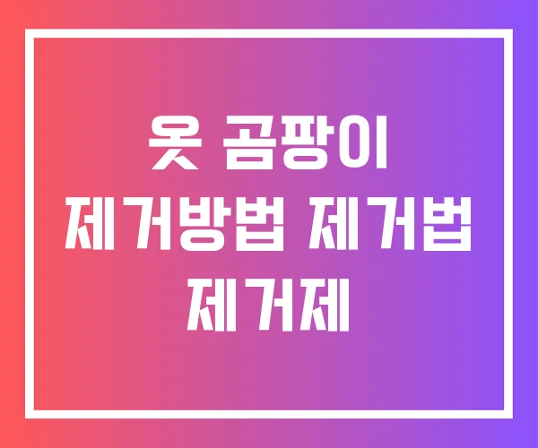 옷 곰팡이 제거방법 제거법 제거제