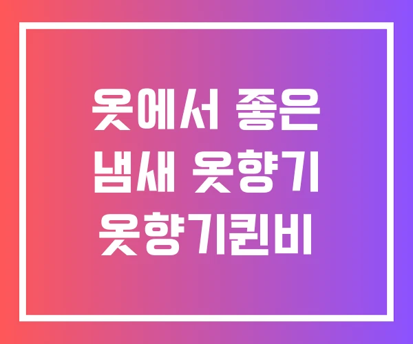 옷에서 좋은 냄새 옷향기 옷향기퀸비 옷에서 좋은 냄새 옷향기 옷향기퀸비