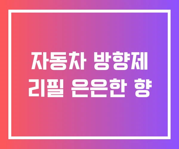 자동차 방향제 리필 은은한 향 자동차 방향제 리필 은은한 향
