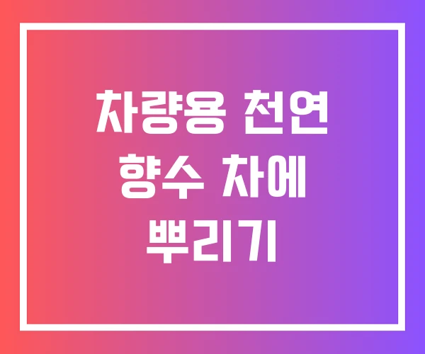 차량용 천연 향수 차에 뿌리기 차량용 천연 향수 차에 뿌리기