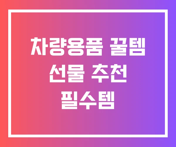 차량용품 꿀템 선물 추천 필수템 차량용품 꿀템 선물 추천 필수템