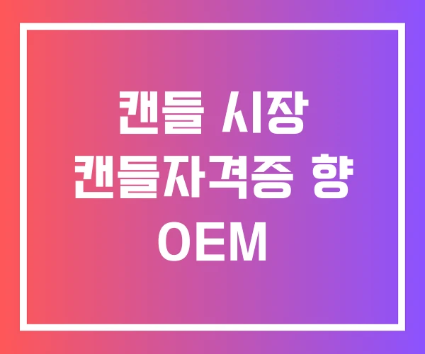 캔들 시장 캔들자격증 향 OEM