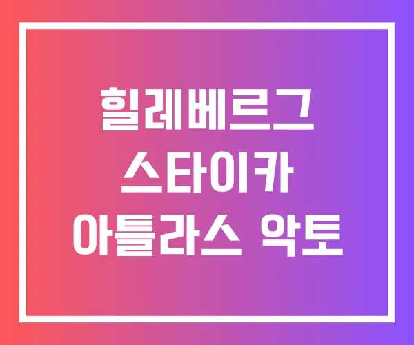 힐레베르그 스타이카 아틀라스 악토 힐레베르그 스타이카 아틀라스 악토